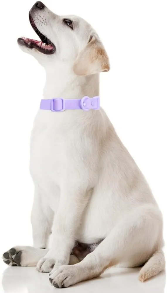 FEimaX Waterproof Silicone Dog Collar with Adjustable and StinkproofDog Collars Easy to Clean for Large Medium Small DogsPet Collars Soft Comfortable Without Neck Strain