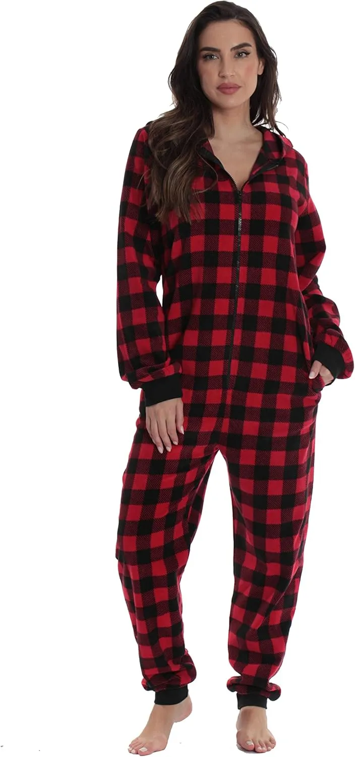 #followme Matching Adult Onesie for Family, Couples, Dog and Owner Buffalo Plaid