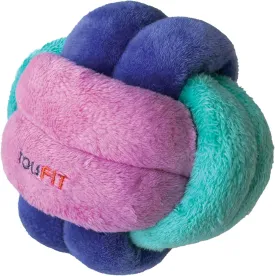 FOUFIT FouFouBrands Hide n Seek Knotted Snuffle Ball Treat Dispensing Nosework Toy for Dogs, Pink, Green Purple, Small