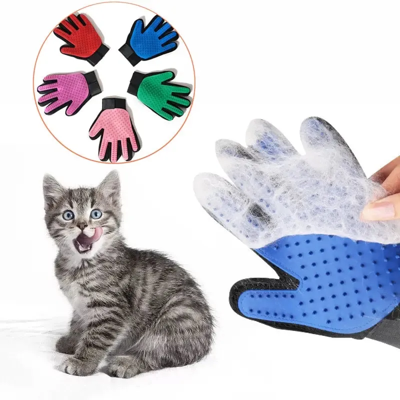 Happy Paws Grooming Glove – Gentle Deshedding Gloves for Dogs & Pets