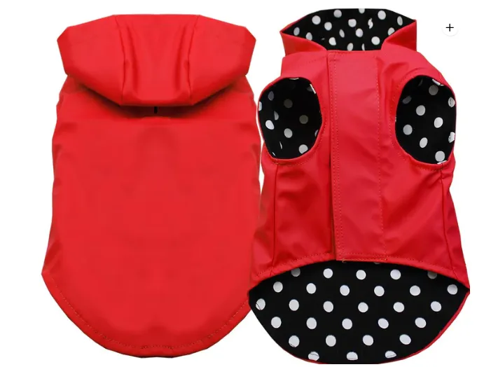 Hooded Lined Raincoats for Small to Medium Dogs and Cats