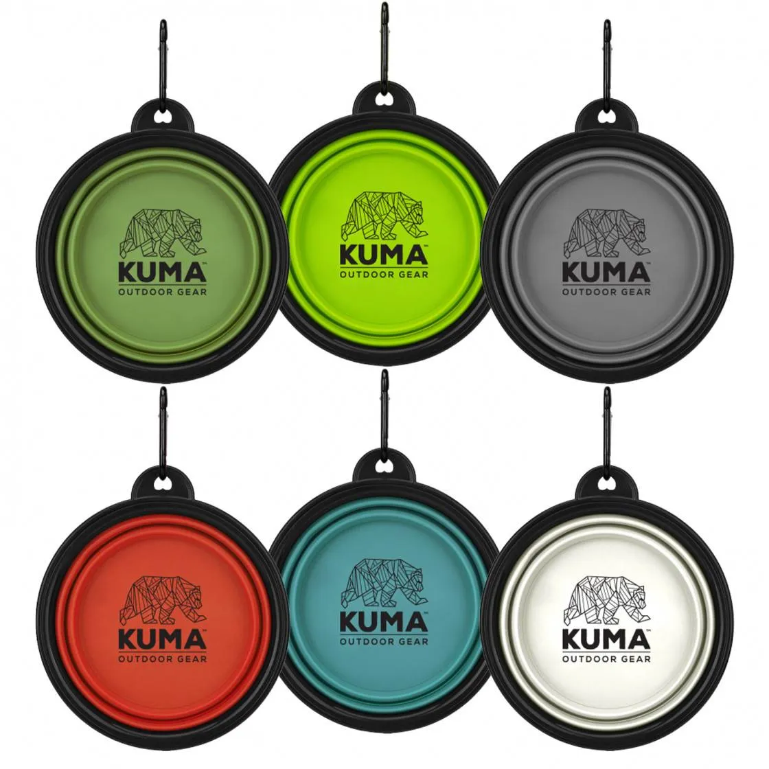 Kuma 3-in-1 Dog Leash with Waste Bag Dispenser & Collapsible Bowl - 5 ft Polyester Rope, Durable Metal Clip