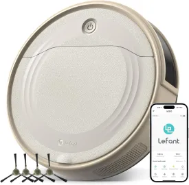 Lefant M310 Robot Vacuum Cleaner-4500Pa Suction, PreciSense Obstacle Avoidance, Brushless Motor, Quite, Slim, 160Mins, Self-Charging Robotic Vacuum, App/Wi-Fi/Alexa, Ideal for Pet Hair Hard Floor