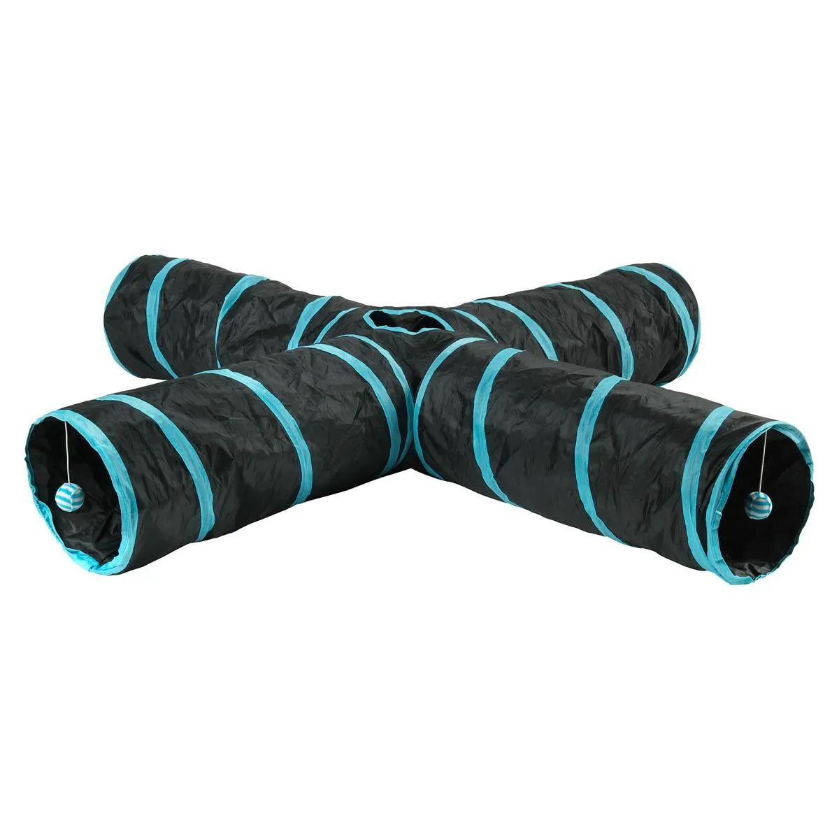 Lexi & Me 4 Way Cat Tunnel Black/Blue