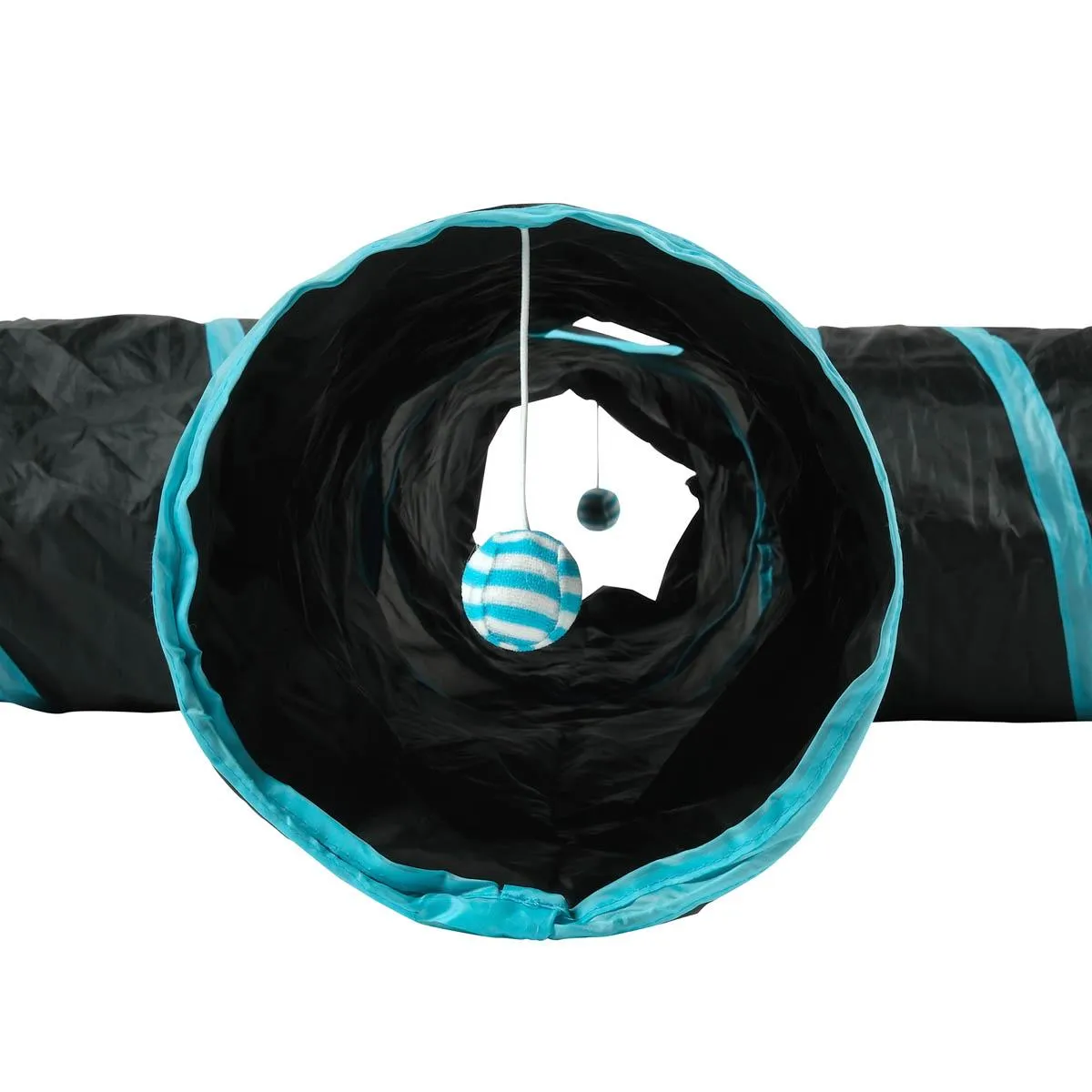 Lexi & Me 4 Way Cat Tunnel Black/Blue