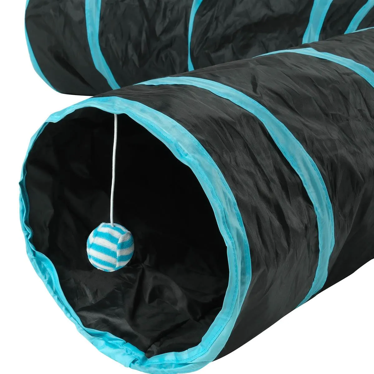 Lexi & Me 4 Way Cat Tunnel Black/Blue