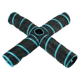 Lexi & Me 4 Way Cat Tunnel Black/Blue