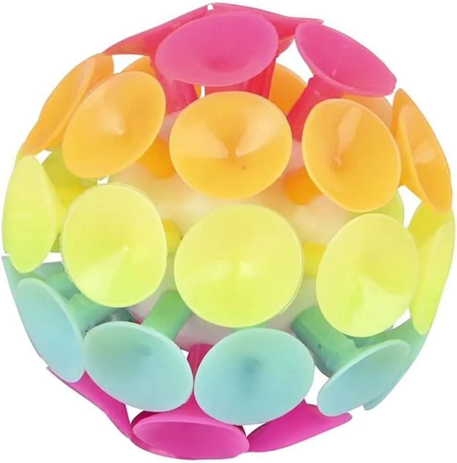 Light-Up Suction Cup Throwing Balls, Party Favors for Boys and Girls, 3" Inch Ball (76.2 mm)