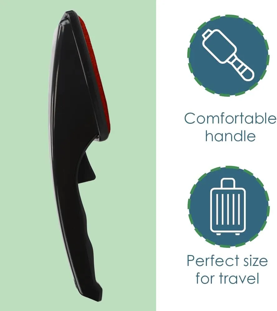 Lint Remover for Pet Hair by Home Basics: Swiveling Lint Brushes for Clothes and Furniture | Plastic Garment Brush (Red)