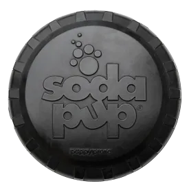 Magnum Bottle Top Flyer Ultra Durable Rubber Retrieving Frisbee - Large - Black