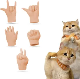 Mini Hands for Cats, Mini Human Hands for Cats Hands Cat Toy, Funny Tiny Hands for Cat, Finger Gloves for Cats.