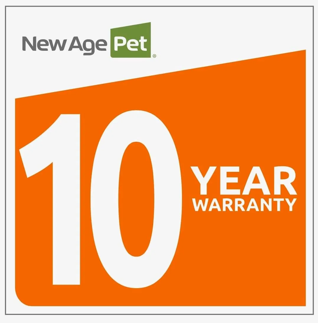 New Age Pet ECOFLEX Manhattan Elevated Dog Bed with Memory Foam Cushion, Durable Wood-Plastic Composite Frame, Removable Washable Cover, Ideal for Pets Up to 90 lbs - Grey