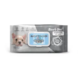 NEW LOOK: Absorb Plus Charcoal Baby Powder Scented Pet Wipes