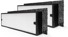 Nispira Particle/Carbon HEPA Filter Set For Blueair Sense  Sense Air Purifier | Removes Smoke, Chemical VOCs, Odor, Pet Dander | 2 Sets