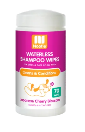 Nootie Japanese Cherry Blossom Waterless Shampoo Wipes For Dogs & Cats