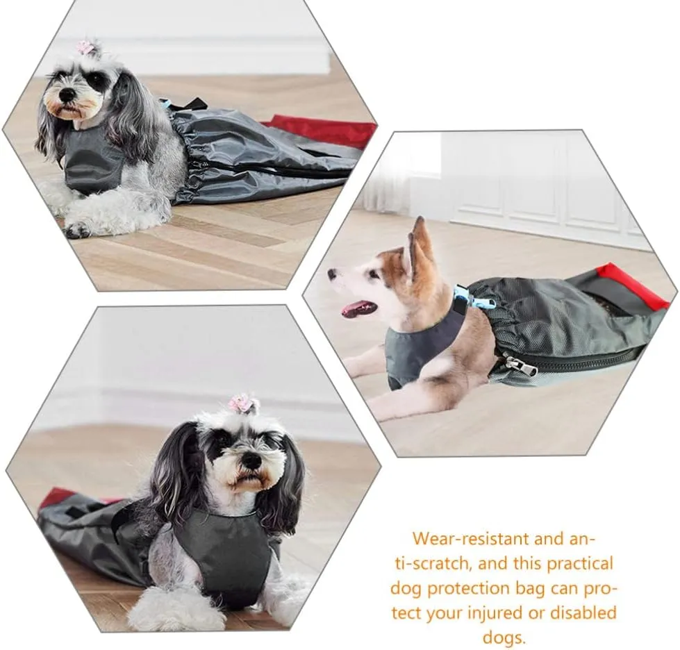 POPETPOP Portable Pet Drag Bag for Paralyzed Dogs Durable Step Harness for Easy Carrying Travel Breathable Design for Comfort Support for Weak Senior Pets XXS