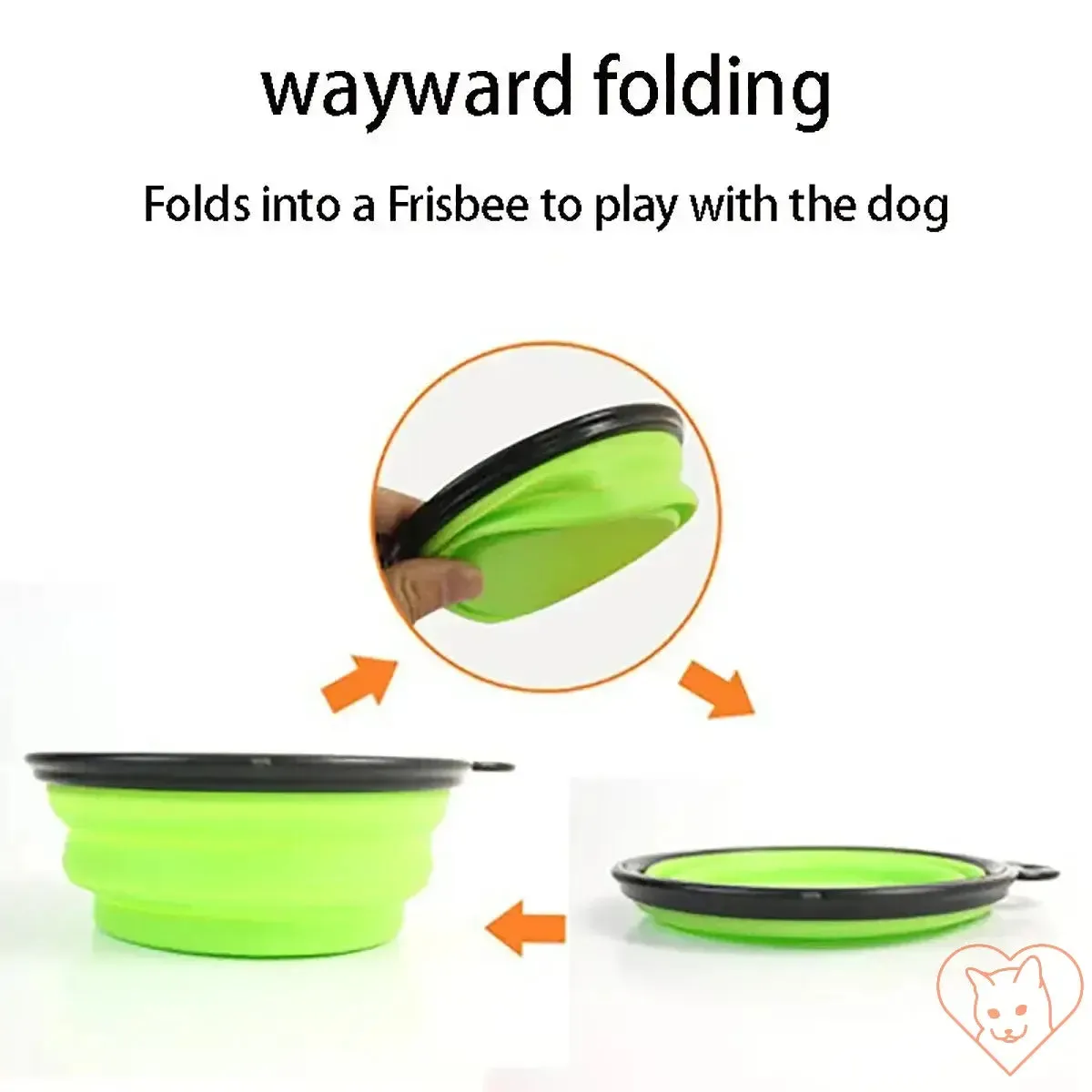 Portable Folding Silicone Pet Bowl with Carabiner