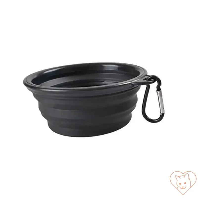 Portable Folding Silicone Pet Bowl with Carabiner
