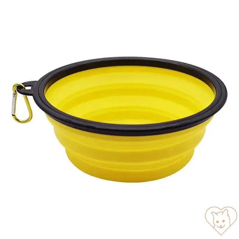 Portable Folding Silicone Pet Bowl with Carabiner