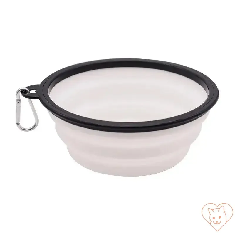 Portable Folding Silicone Pet Bowl with Carabiner