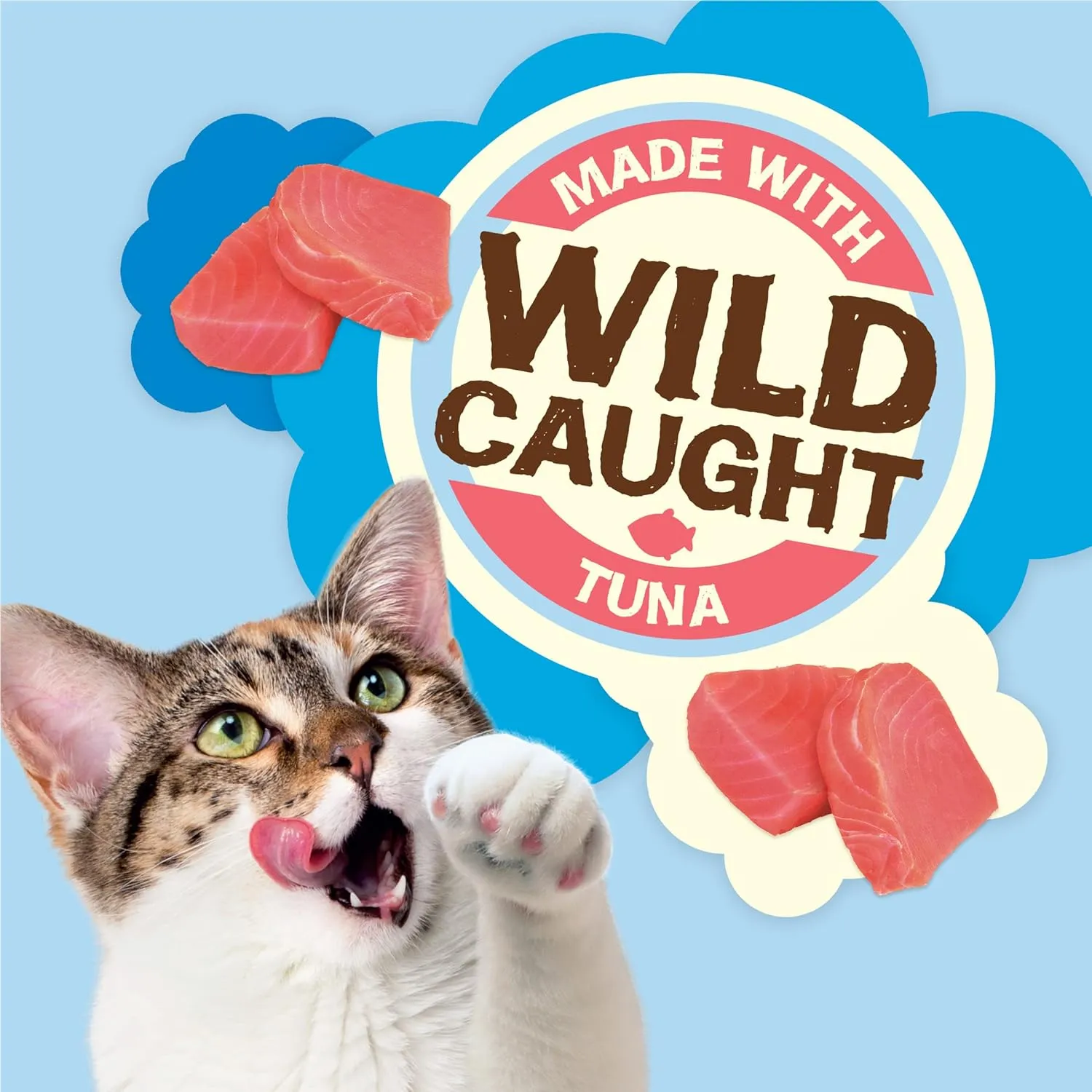Purina Friskies Natural Cat Treats, Party Mix Natural Yums With Wild Tuna - (Pack of 6) 6 oz. Pouches