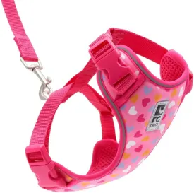 RC Pets Adventure Kitty Harness Includes Adjustable, Airmesh Fabric, 6' Leash and D-Ring Cat Walking Harness | Lil Heart, Small