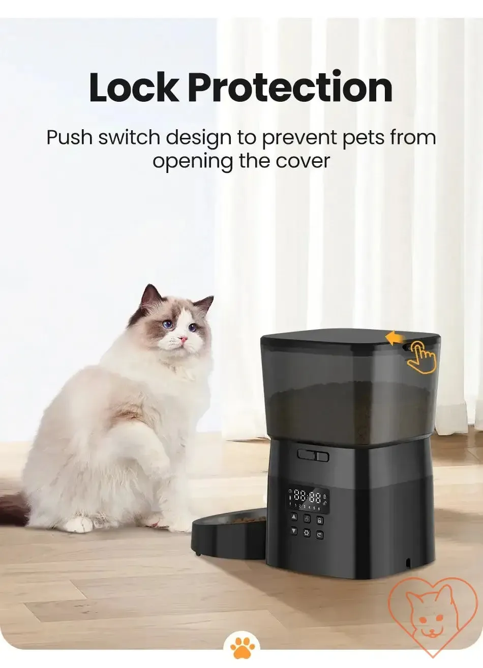 ROJECO Automatic Pet Feeder - Button Version