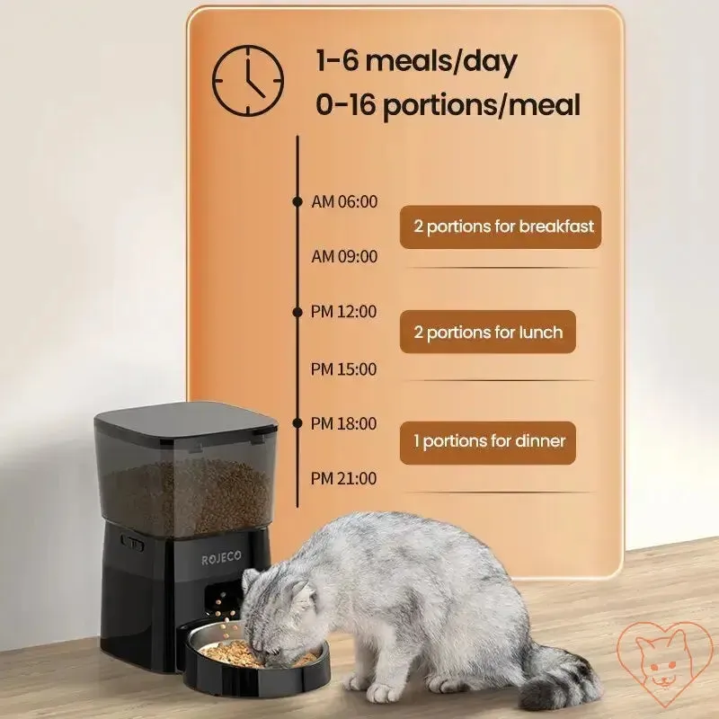 ROJECO Automatic Pet Feeder - Button Version