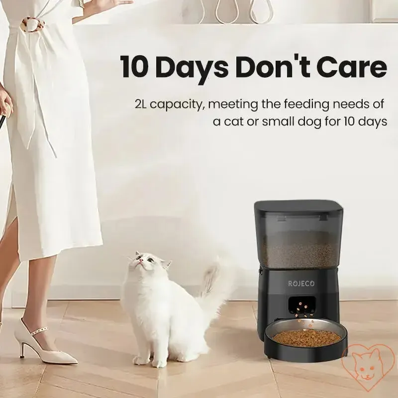 ROJECO Automatic Pet Feeder - Button Version