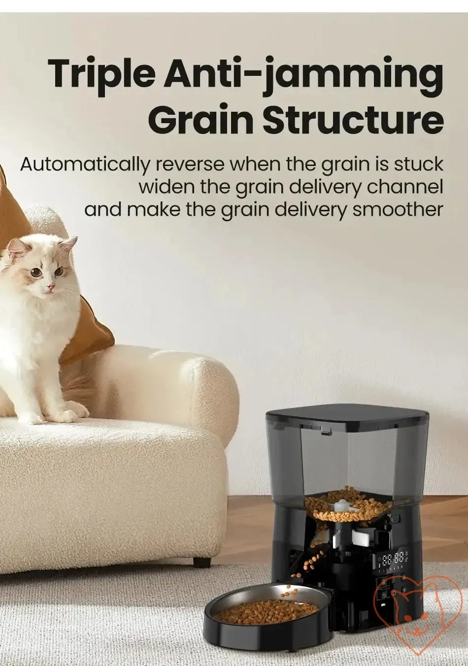 ROJECO Automatic Pet Feeder - Button Version