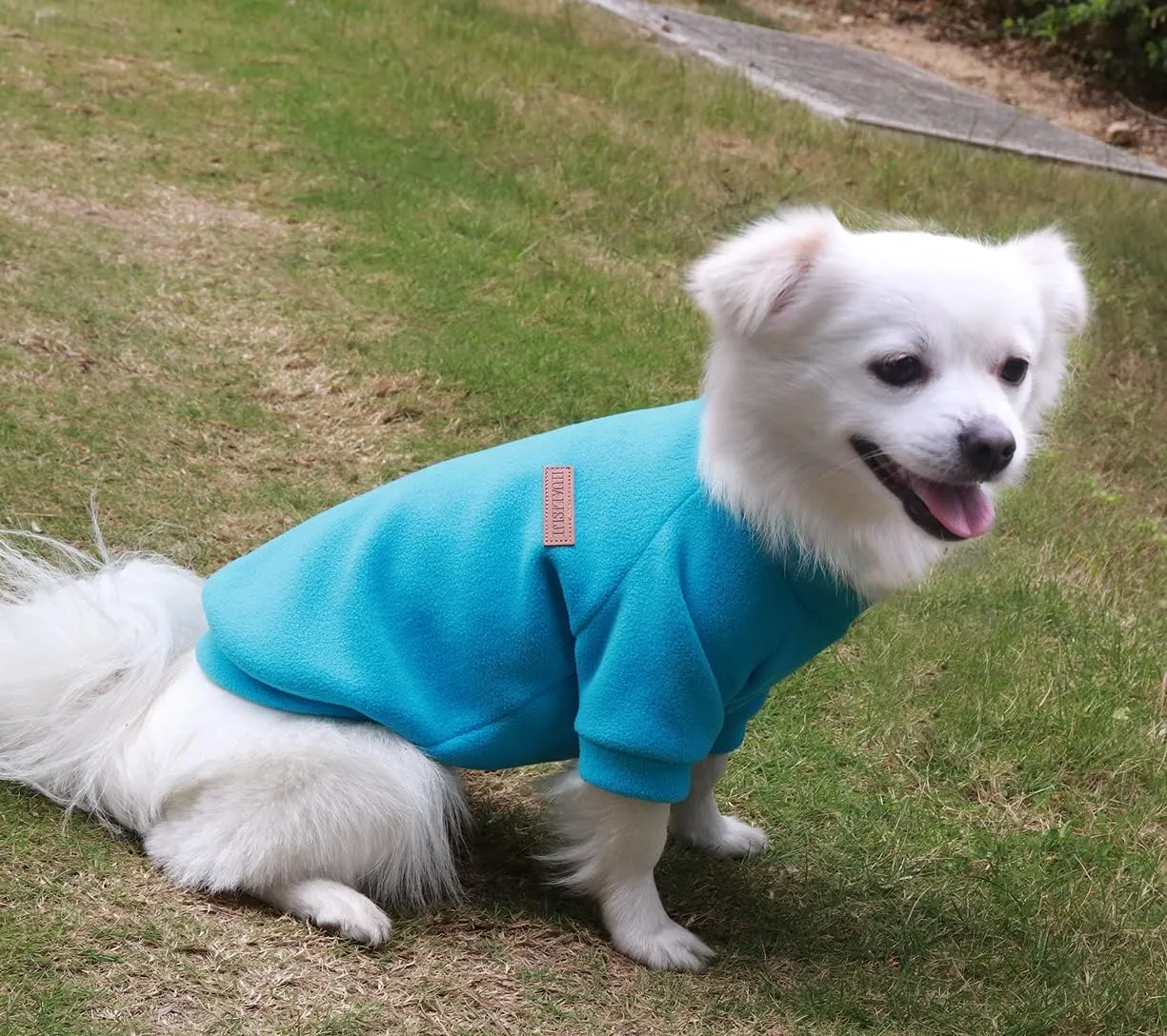 Small Dog Sweater Small Dog Sweatshirt Pet Hoodie, Warm and Lightweight, with a Soft Texture, Easy to Wear and Bright Colors (Blue, XXX-Large)