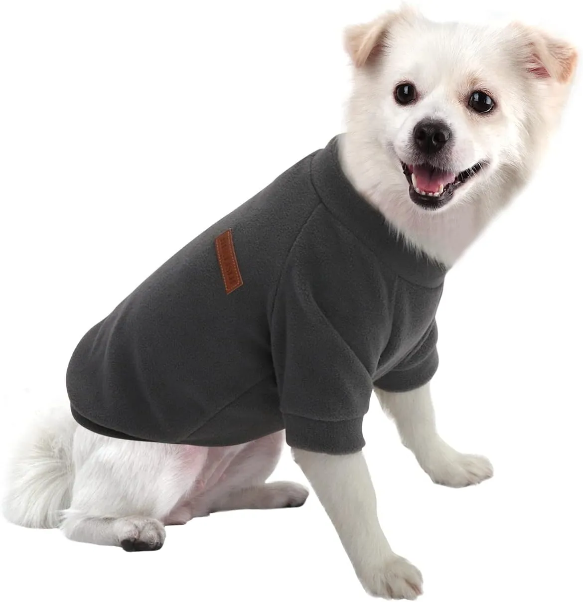 Small Dog Sweater Sweatshirt Pet Hoodie, Warm and Lightweight, With Soft Texture, Easy to Wear, Bright Colors (Gray, X-Small)