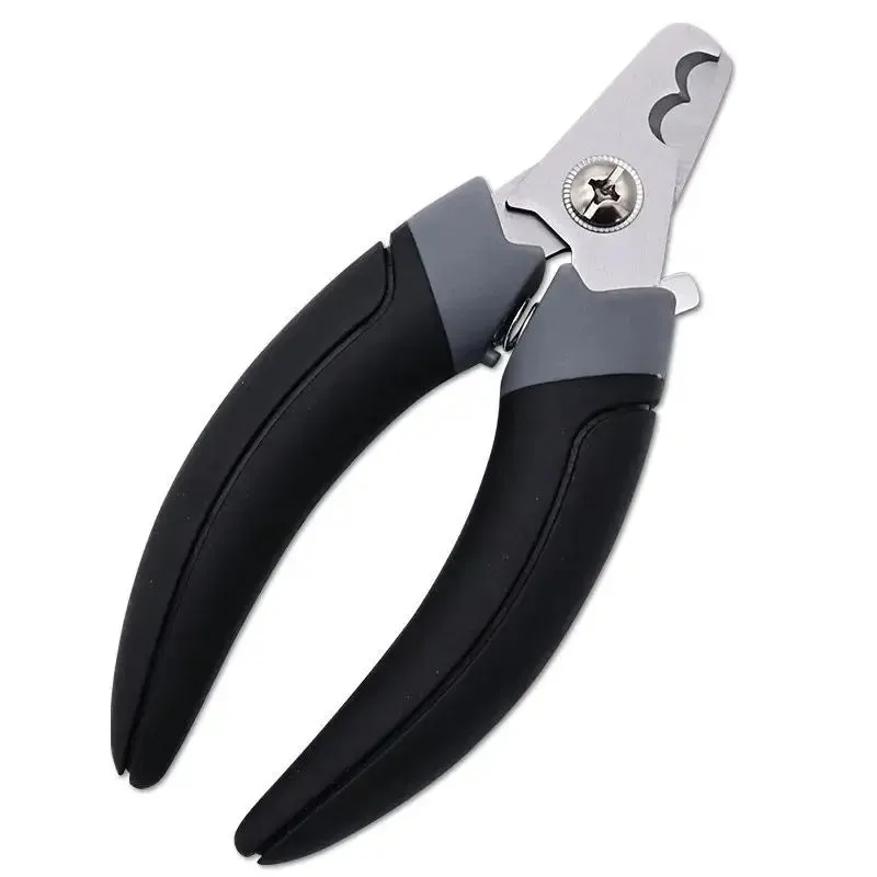 Stainless Steel Pet Half Moon Nail Clippers for Cats & Dogs