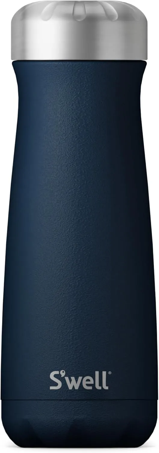S'well Stainless Steel Traveler, 20oz, Azurite, Triple Layered Vacuum Insulated Containers Keeps Drinks Cold for 36 Hours and Hot for 15, BPA Free, Easy Carrying On the Go
