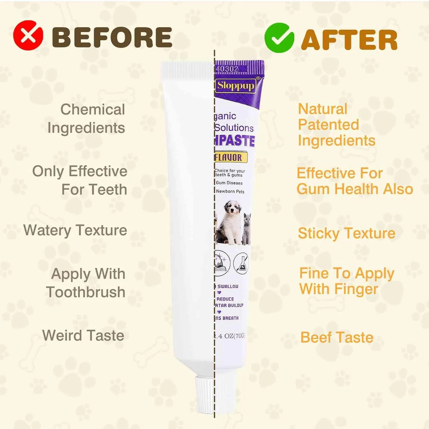 Toothpaste | Teeth Cleaning and Fresh Breath Dental Care for British Shorthair Cat Kittens and Adult Cats | Soothes Inflamed Gums | Safe for Puppies | Vet Formulated 4 Pack (9.6 OZ)