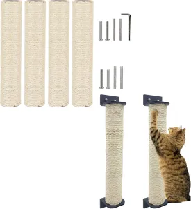VCEPJH Cat Scratching Post Replacement & Mounted Sisal Scratcher for Indoor Cats