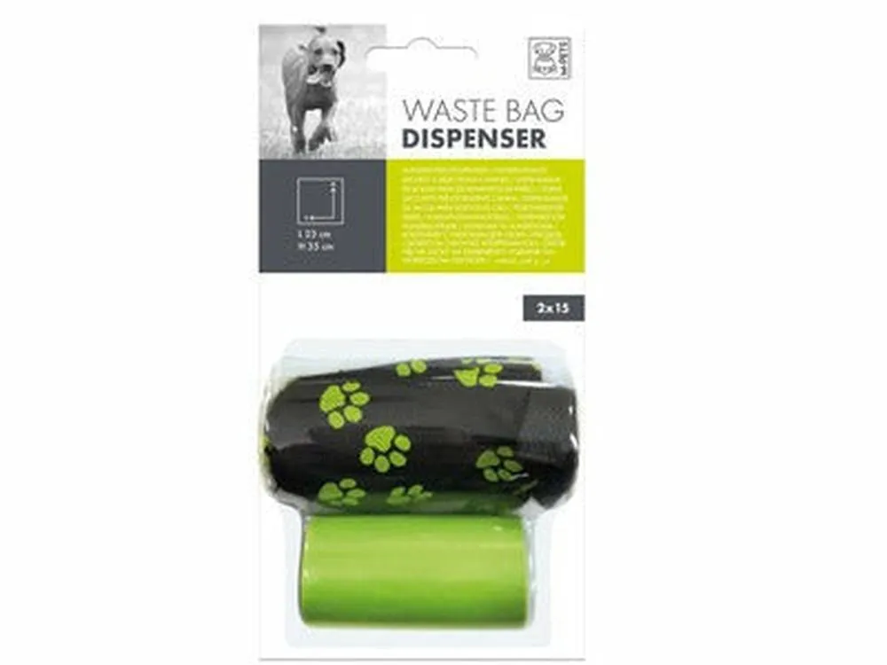 WASTE BAG WITH SOFT DISPENSER BLACK & GREEN