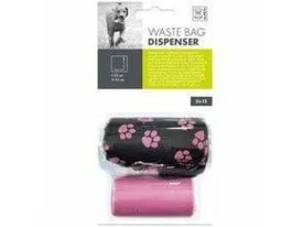 WASTE BAG WITH SOFT DISPENSER BLACK & PINK